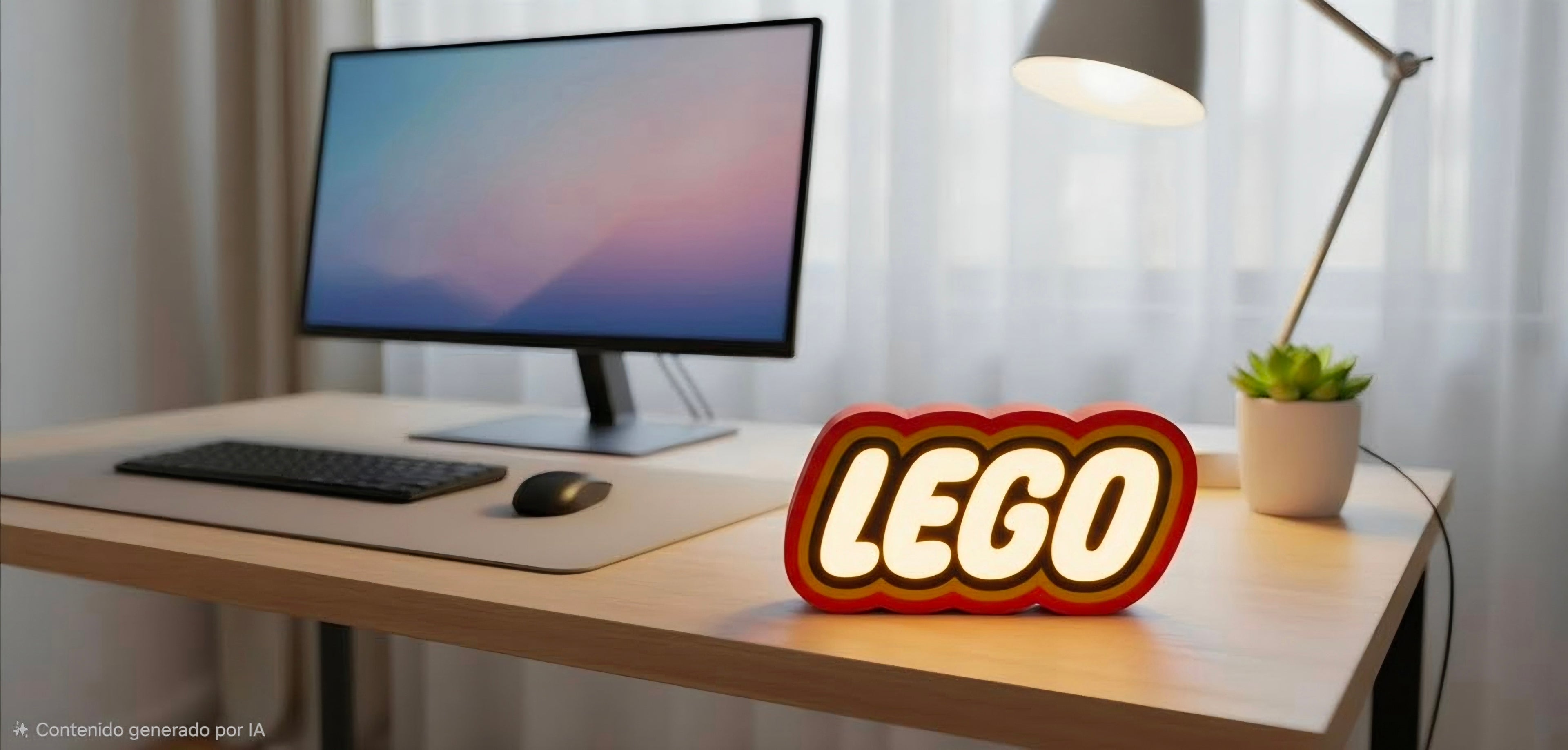 Letrero luminoso de LEGO