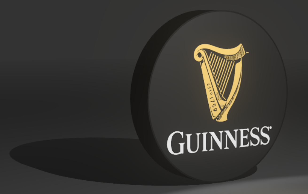 Letrero luminoso de Cerveza Guiness